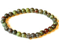 Soil-Green-Marble-Glossy-8mm bead bracelet
