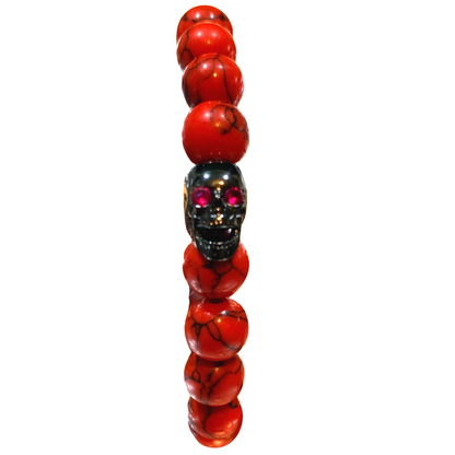 Blood-Clot-Red Tiger-eye-18k-Gold-blackened -8mm