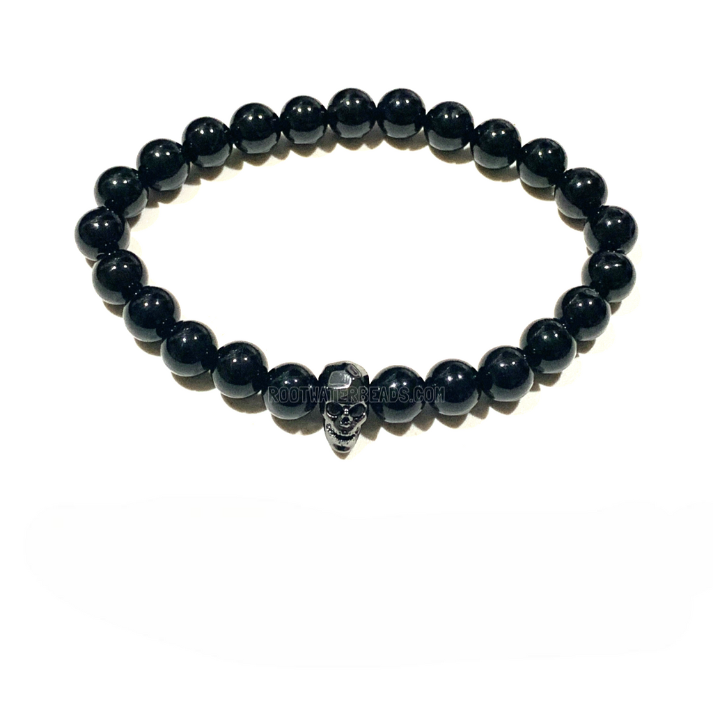 GrimObsidian-18k-Blackened Gold- 8mm