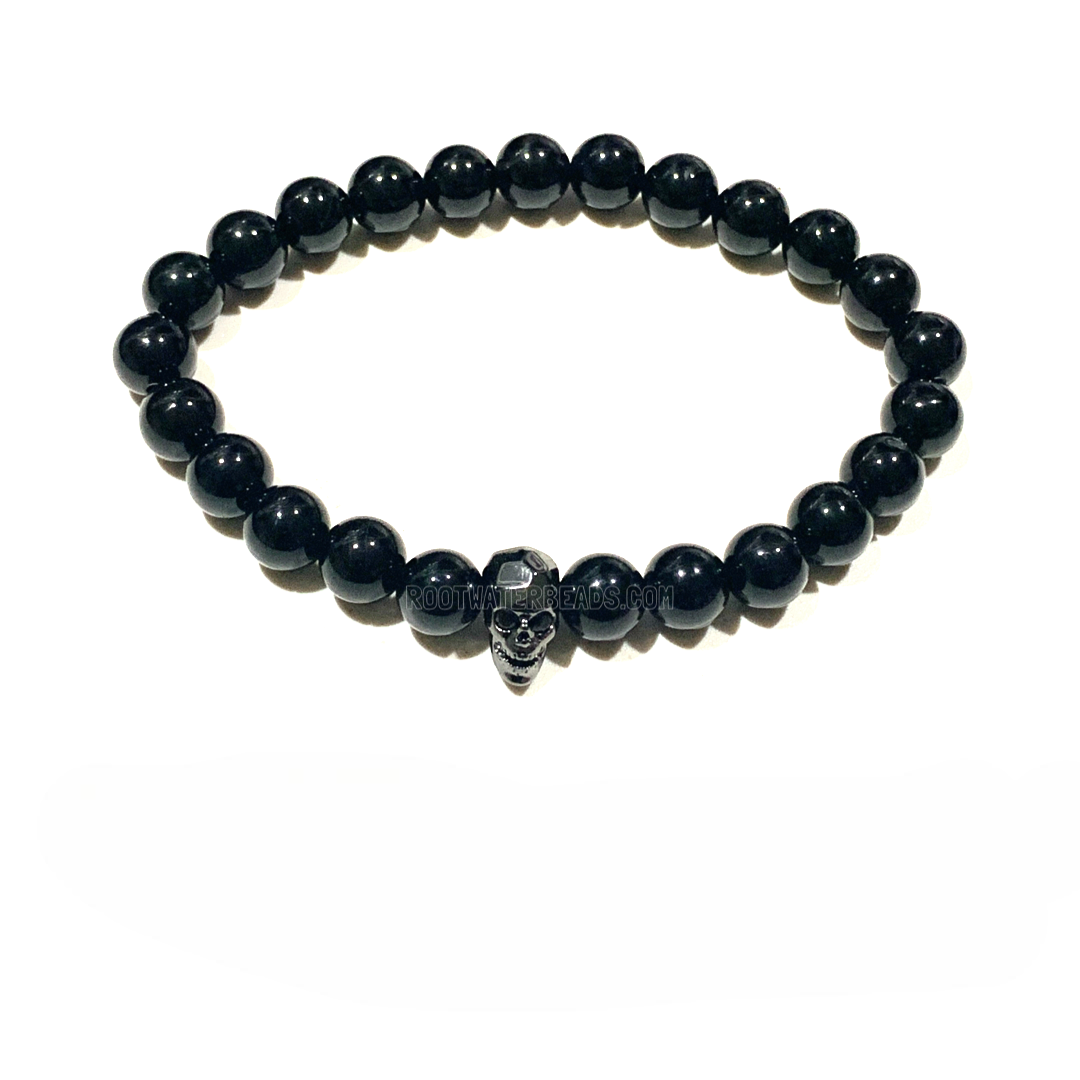 GrimObsidian-18k-Blackened Gold- 8mm