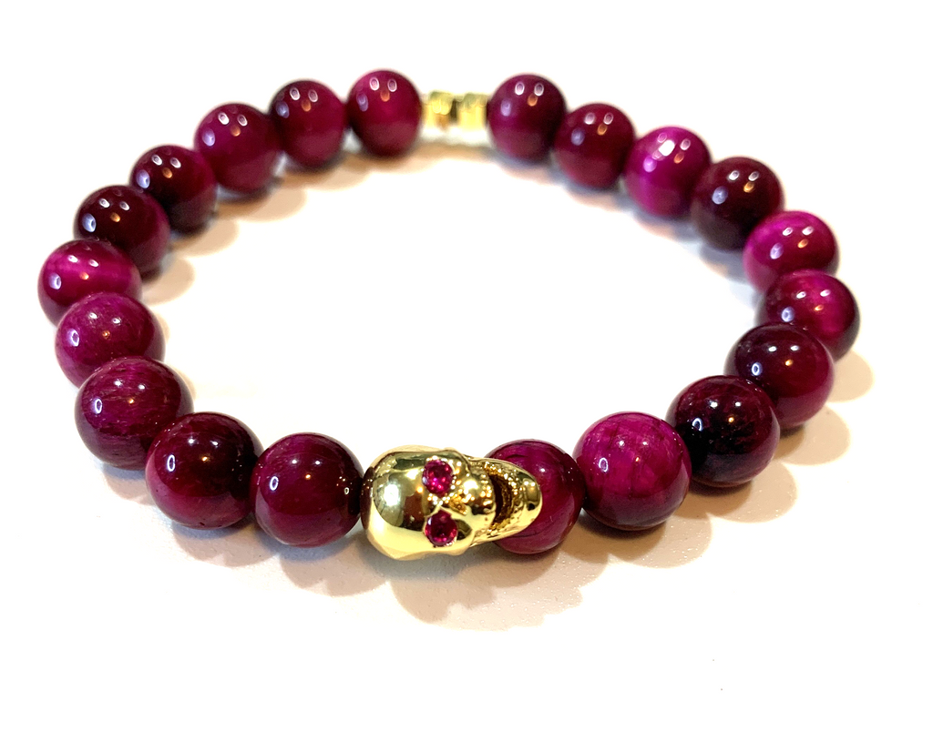 Rose-Red-Gemstone-Beads-18kGold-8mm