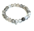 Black-SnakeEye- 8mm bead bracelet